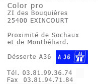 Coordonnés Color pro Franche comté